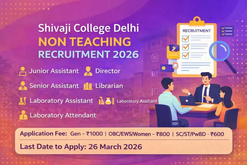 Shivaji College Delhi Non Teaching Recruitment 2026