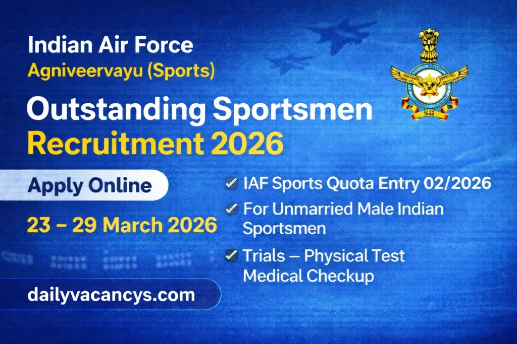 Agniveervayu outstanding sportsmen recruitment 2026