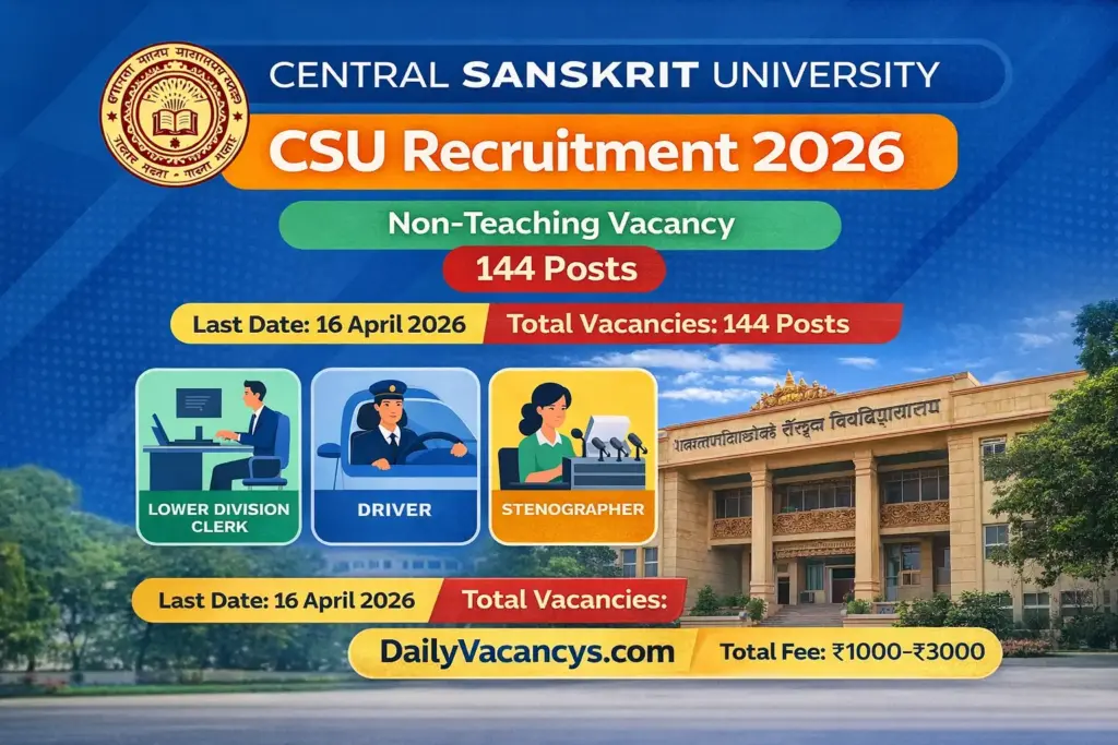 Delhi Sanskrit University 144 Posts - Non-Teaching Vacancy 2026 Apply Online