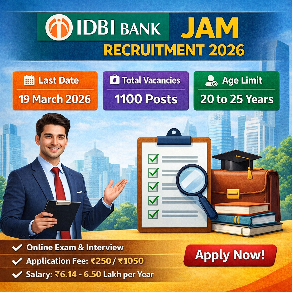IDBI Bank JAM Recruitment 2026
