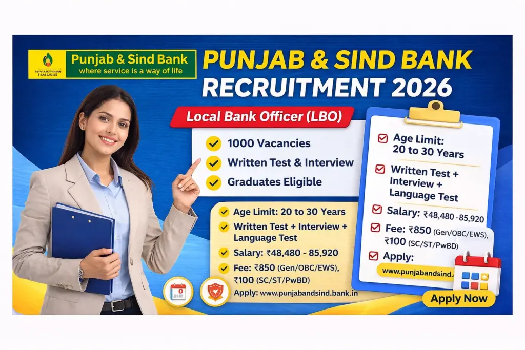 PUNJAB SIND BANK RECRUITMENT 2026